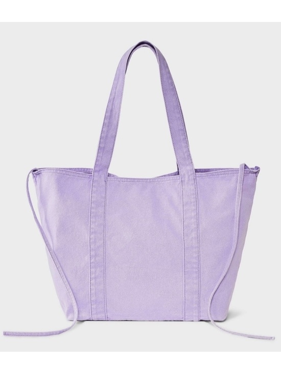 JoyLab Handbags - JoyLab Washed Canvas Tote Handbag - Lavender